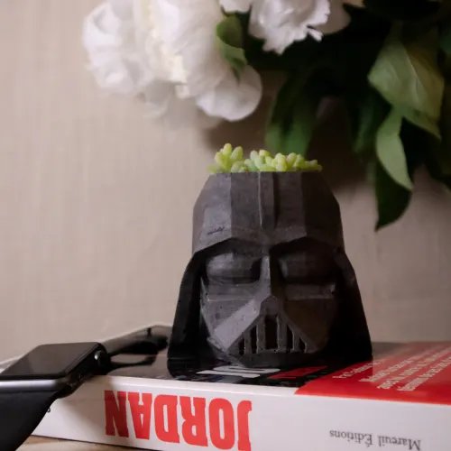 Bougie fleur de figue en béton Anthracite DARK VADOR
