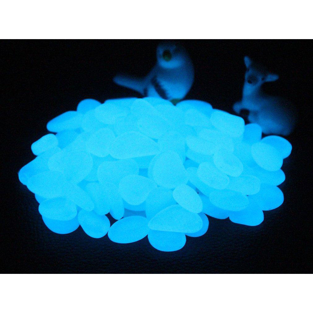 Mini galets bleu fluorescents