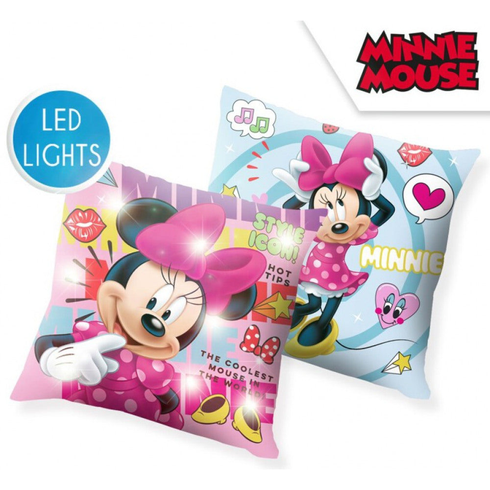 Coussin décoratif lumineux Minnie Mouse