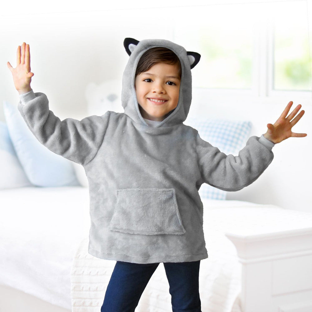 Sweat à capuche transformable en peluche