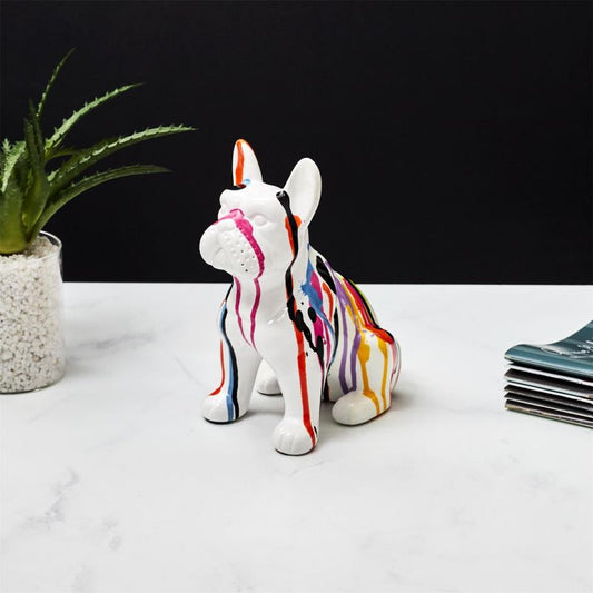 Bouledogue coulure céramique